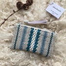 Woolly Wallet - Teal. Handwoven in Wales