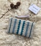 Woolly Wallet - Teal. Handwoven in Wales