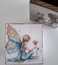 Decoupaged Fairy Pencil Holder, Hand-Painted Wooden Desk Organizer, Set of Two - Image 8