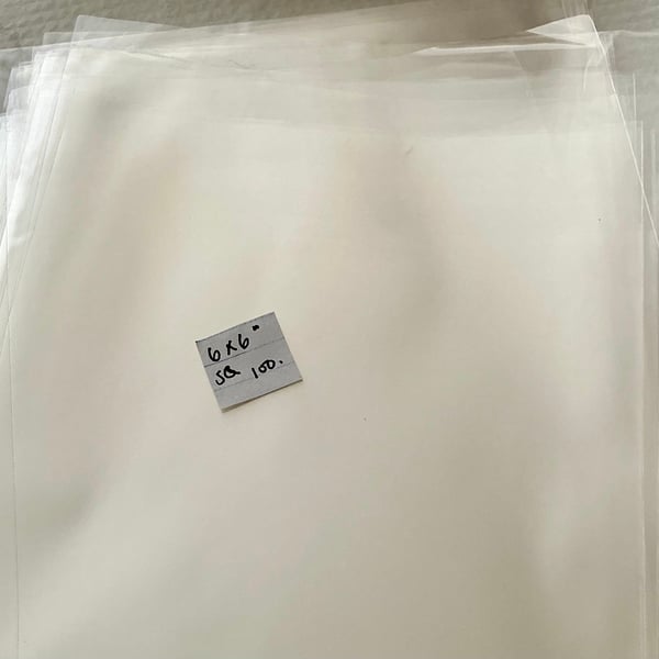 Card cello bag  6 x 6 