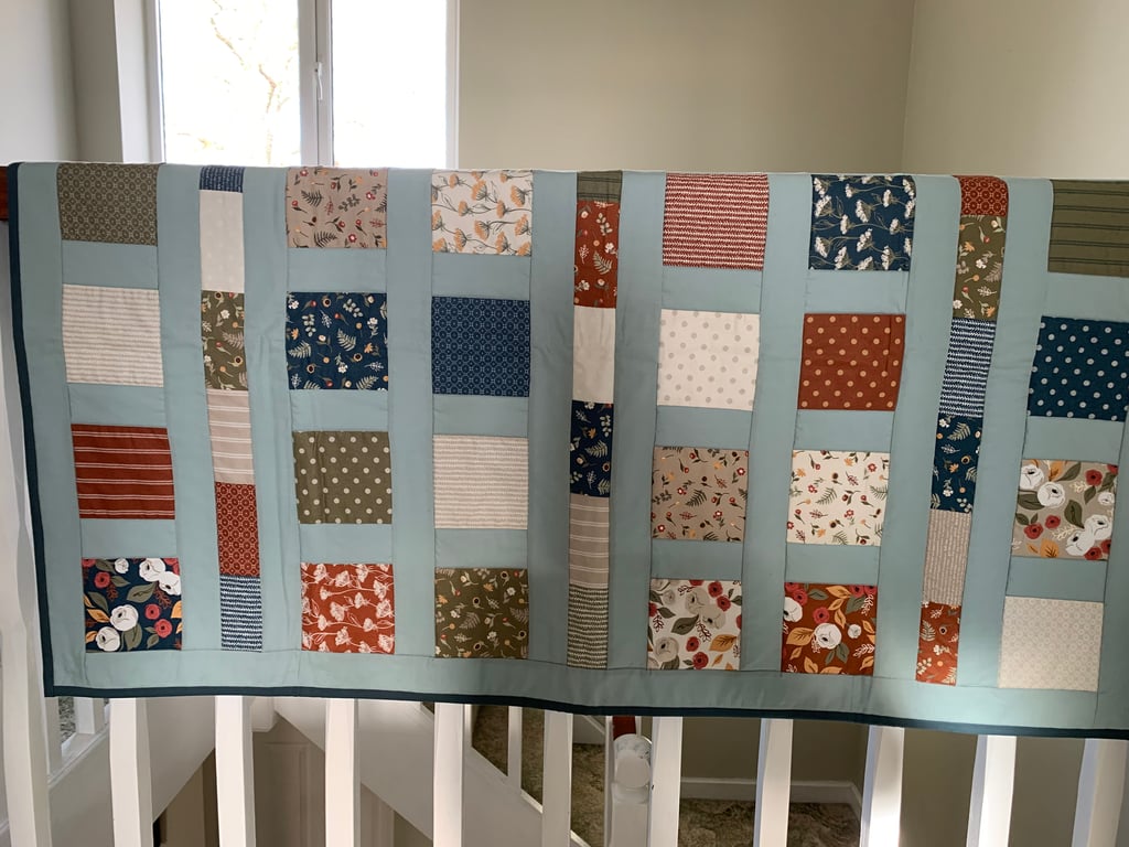 Moda ‘Flower Pot’ Fabric Autumn Patchwork Quilt