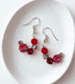 Ruby Red Half Hoop Earrings  - Image 5