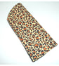 Leopard Print Glasses Case Sleeve Soft Animal Black Brown - Image 1
