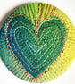 58mm Fabric Pocket Mirror with Free Machine Embroidery