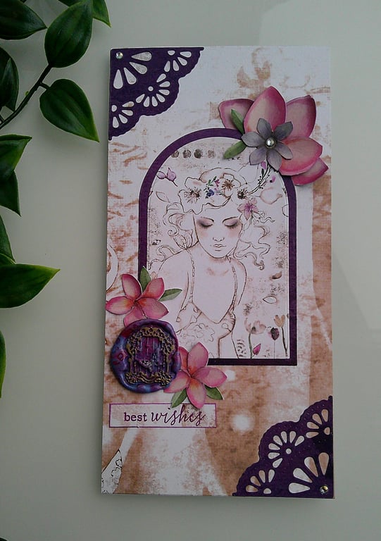 Best Wishes Slimline Card