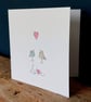 Sea Glass Lovebirds Card, Handmade Anniversary & Wedding Card, Keepsake Card - Image 7