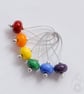 Lampwork Stitch Markers - Pride Rainbow - Image 3