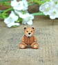 Bookworm Pin, Handmade Tiny Teddy Bear Book Lover Gift, Student Graduation Gift - Image 1