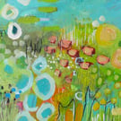 'Along this Path' Original Abstract Floral Landscape by Jackie Reynolds