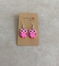 Cute Owl Earrings. Pink & Purple