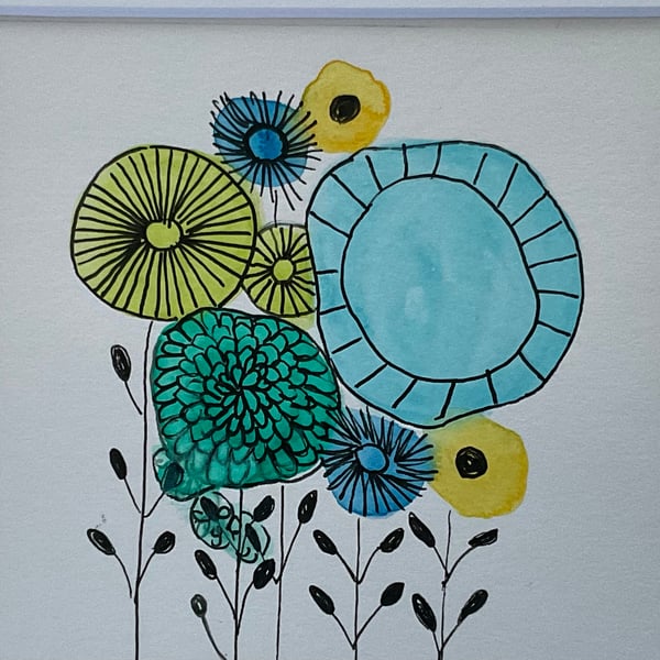Modern blues and yellow 