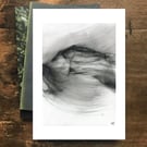 Peak District Art Print: Mam Tor Landscape painting, Derbyshire wall art