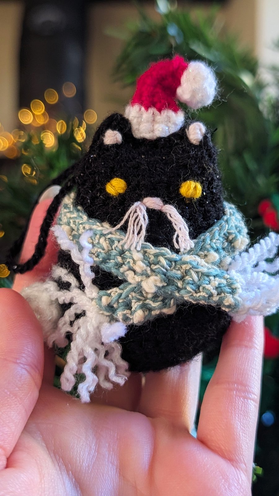 Tuxedo Cat Christmas Tree Decoration, Cat Christmas Gift, Cat Hanging Decoration