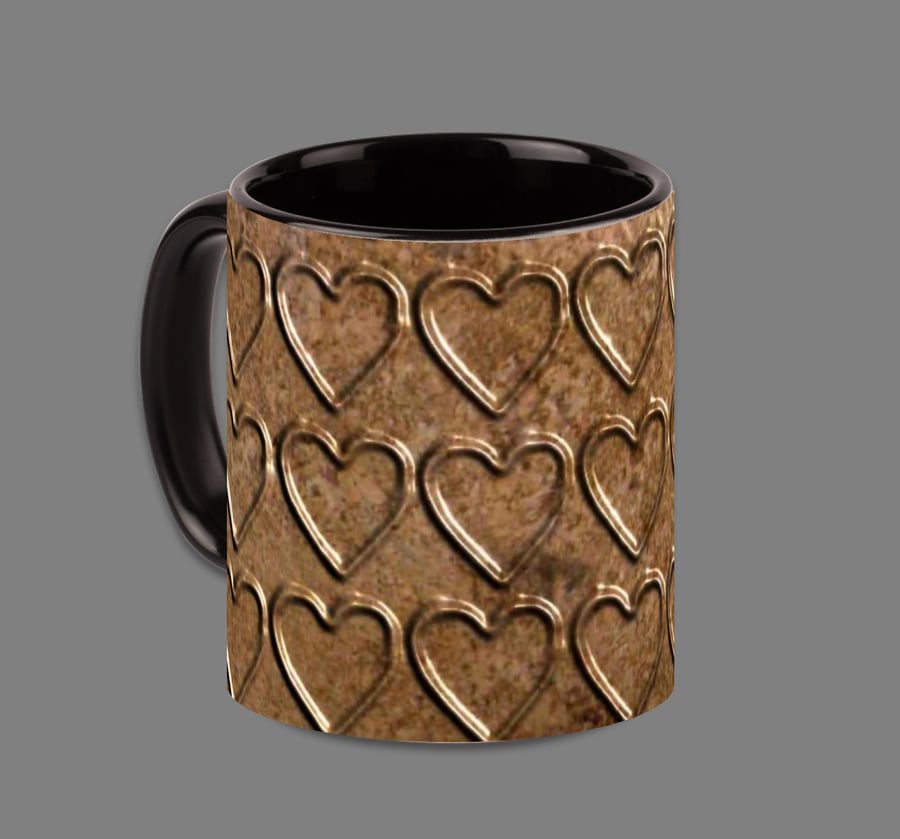 HEARTS OF GOLD MUG.