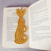 Bookmark, cat bookmark, embroidered lace. Made to Order