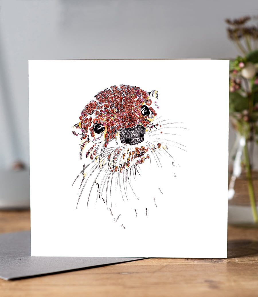 Otterly Gorgeous Greeting card