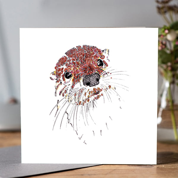 Otterly Gorgeous Greeting card