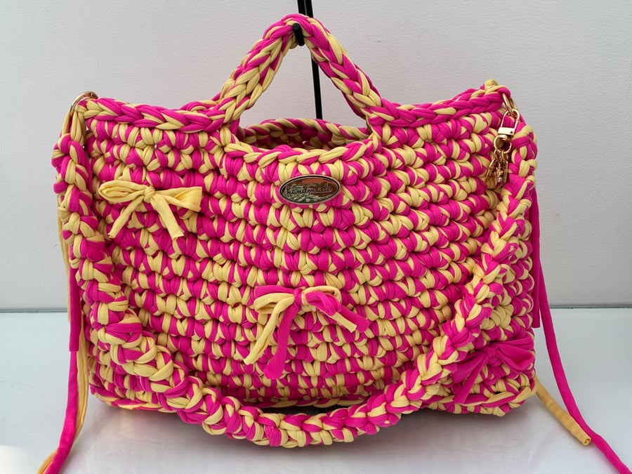 Handmade crochet tote bag