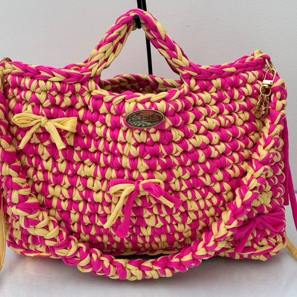 Handmade crochet tote bag