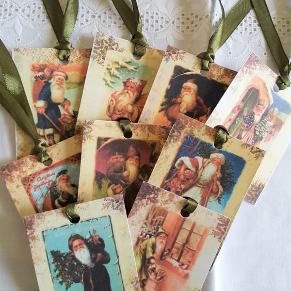 Father Christmas Victorian Style Gift Tags Christmas Tree Journal Supplies