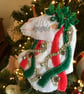Mari Lwyd - Obby Oss Felt Hanging Decoration - Folklore - Left Facing - Image 3