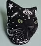 Larger than life felt cat head wall mount 'Belladonna Moonwhisker' - Image 5