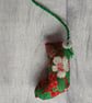 Three Scrapbox Stockings, Mini Christmas Stocking Tree Decorations - Image 6