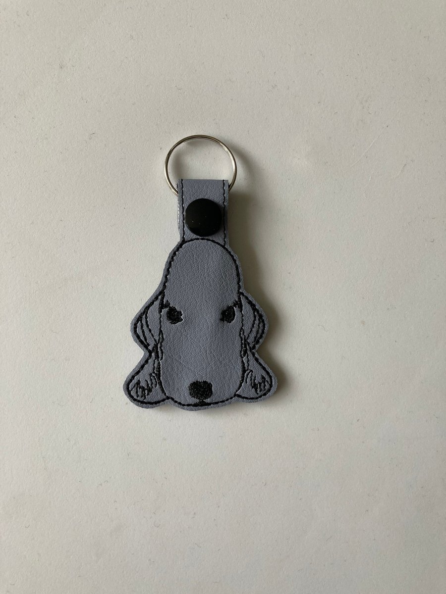 857. Bedlington Terrier keyring.
