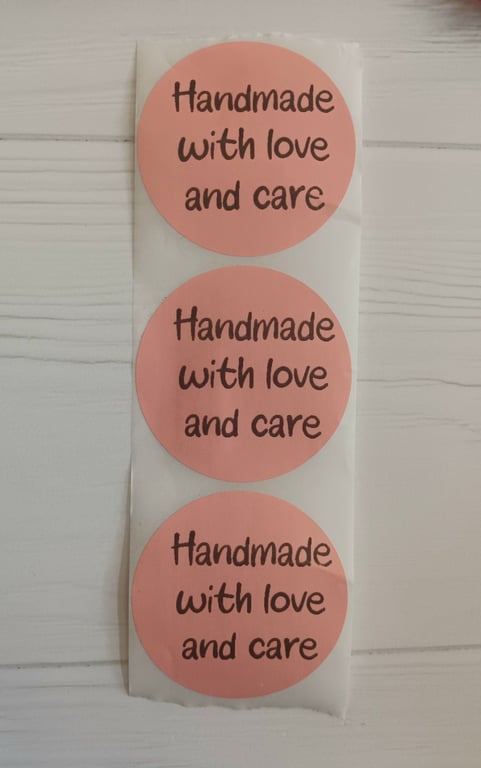 50 'Handmade With Love & Care' Thermal Printed Stickers (200P)