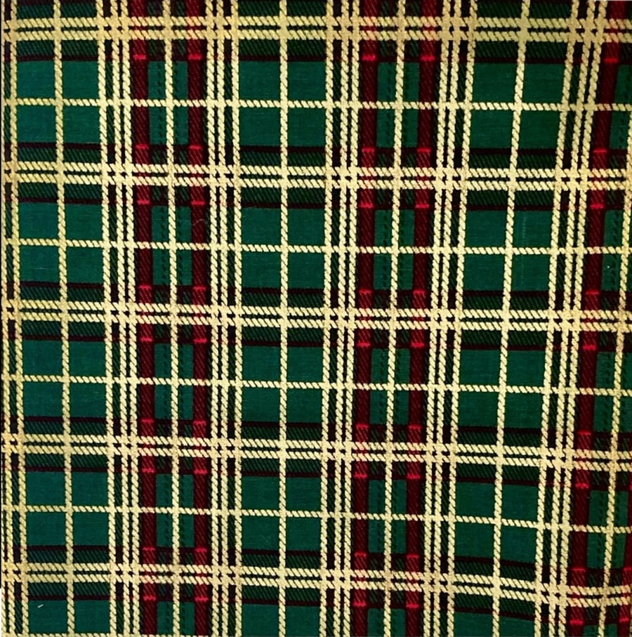 Metallic Tartan Cotton Fabric
