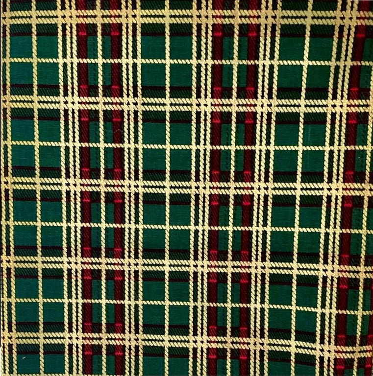 Metallic Tartan Cotton Fabric