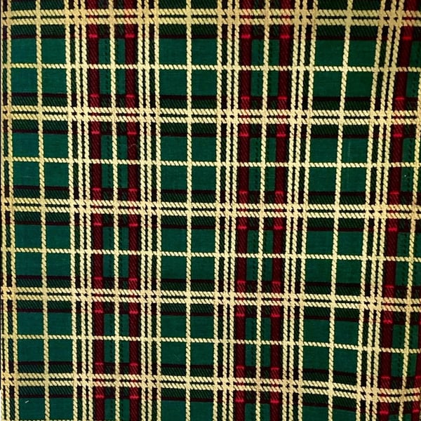 Metallic Tartan Cotton Fabric