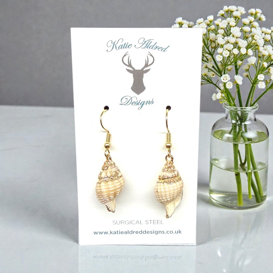 Image of Charm Earrings - Gold Shell