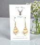 Charm Earrings - Gold Shell
