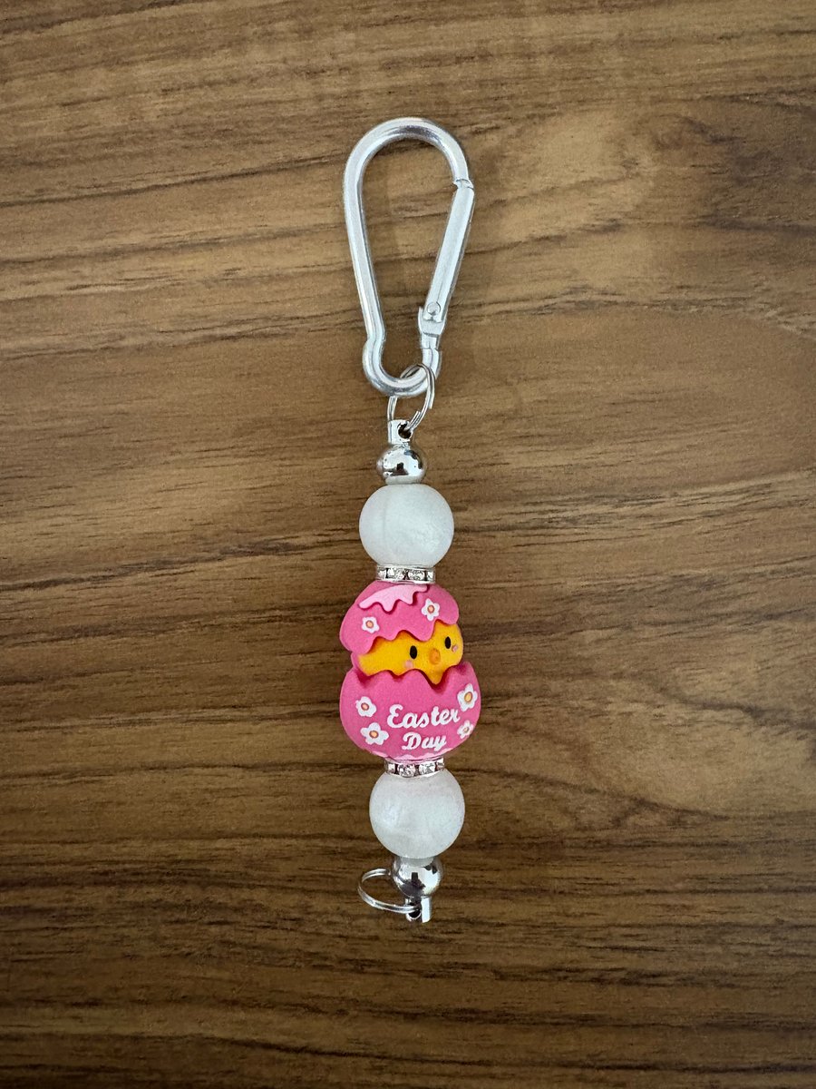 Easter beaded keyring