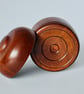 Beautiful, hand-turned mahogany, pull top pot. - Image 2
