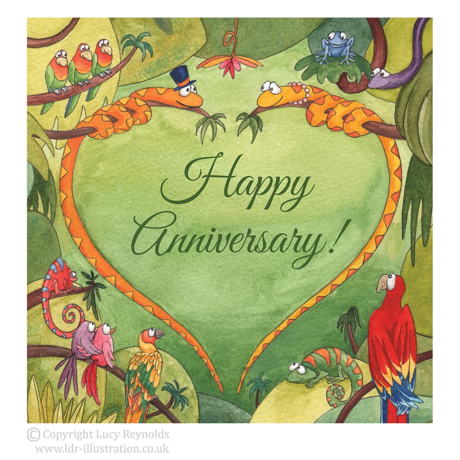 Rainforest Anniversary Card