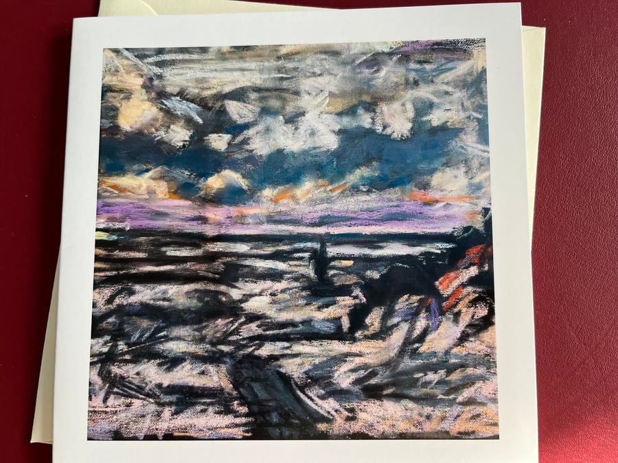 Barmouth Beach Blank Card