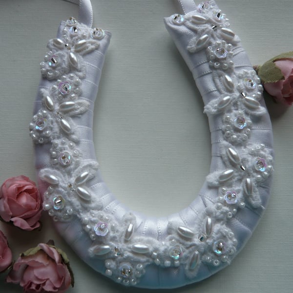 Small White Wedding Horseshoe