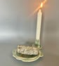 Ceramic Incense Holder: Cloud Altar Tray with Gold Moon - Image 5