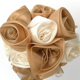 Wedding bouquet, Gold and Cream, Accessories, Bride, Bridesmaid, Groom etc.