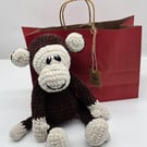 Handmade Crochet Monkey - Chunky Chenille Plush