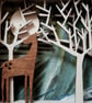 CUSTOMER ORDER Hare & Moon Diorama Picture - Image 2
