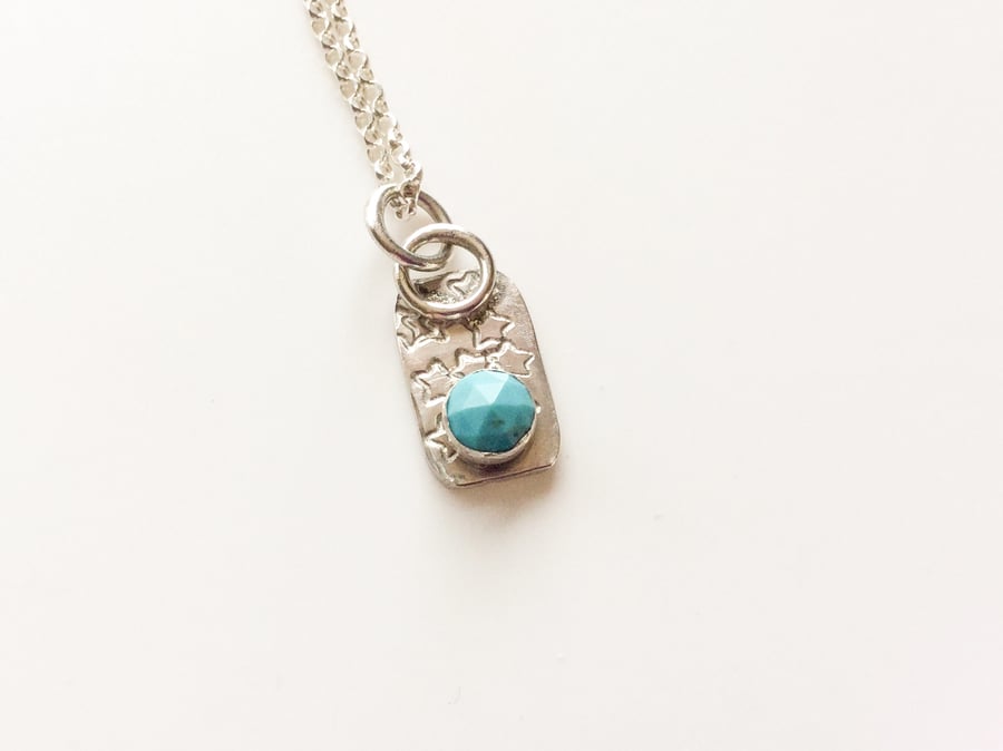 Turquoise Silver Pendant 