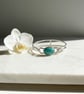 Amazonite Torque Bangle In Ethical Sterling Silver 