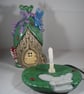 Ceramic Woodland Dragonfly Cottage House Table Lamp Light Ornament Decoration. - Image 5