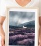 The Highland Bothy - Scottish Countryside A4 Art Print - Heather Wall Decor