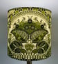 Hollywood Regency MidCentury Rococo French Vintage Green White Fabric Lampshade  - Image 5