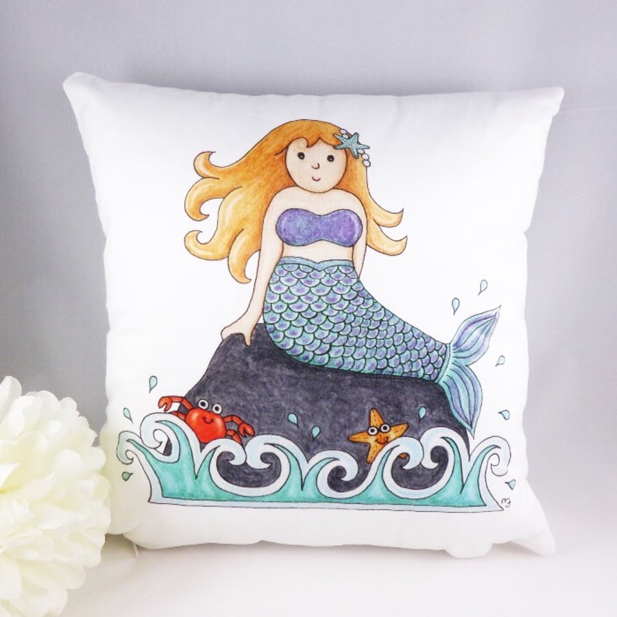 Mermaid Cushion Cover - Soft Cushion Cover - Cushion