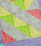 Handmade Quilted table runner with pale spring fabrics and scattered stars. - Image 6